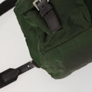 PRADA Backpack Nylon Green Silver Auth 157224-17