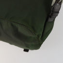 PRADA Backpack Nylon Green Silver Auth 157224-18