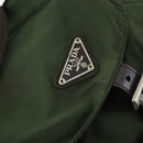 PRADA Backpack Nylon Green Silver Auth 157224-20