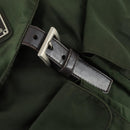 PRADA Backpack Nylon Green Silver Auth 157224-9
