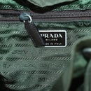 PRADA Backpack Nylon Green Silver Auth 157224-24