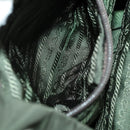 PRADA Backpack Nylon Green Silver Auth 157224-26