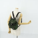 PRADA Backpack Nylon Green Silver Auth 157224-29