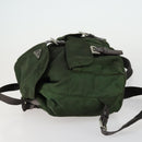 PRADA Backpack Nylon Green Silver Auth 157224-4