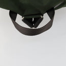 PRADA Backpack Nylon Green Silver Auth 157224-7