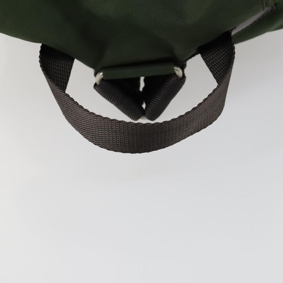 PRADA Backpack Nylon Green Silver Auth 157224
