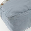 PRADA Shoulder Bag Nylon Light Blue Silver Auth 157225-14