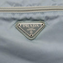 PRADA Shoulder Bag Nylon Light Blue Silver Auth 157225-17
