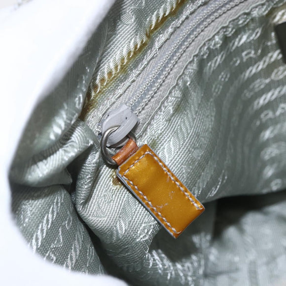 PRADA Shoulder Bag Nylon Light Blue Silver Auth 157225