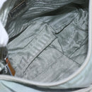 PRADA Shoulder Bag Nylon Light Blue Silver Auth 157225-10