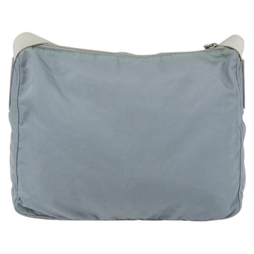 PRADA Shoulder Bag Nylon Light Blue Silver Auth 157225 - 0