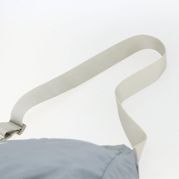 PRADA Shoulder Bag Nylon Light Blue Silver Auth 157225