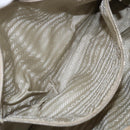 PRADA Tote Bag Leather Beige Silver Auth 157226-11