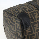FENDI Zucca Canvas Boston Bag Brown Black Auth 157227-14