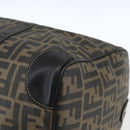 FENDI Zucca Canvas Boston Bag Brown Black Auth 157227-15