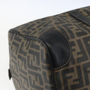 FENDI Zucca Canvas Boston Bag Brown Black Auth 157227-16
