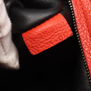 CELINE Trapeze Hand Bag Leather 2way Red Silver Auth 157228-24