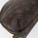 LOUIS VUITTON Monogram Trousse Demi Ronde Cosmetic Pouch M47520 LV Auth 157229-10