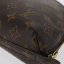 LOUIS VUITTON Monogram Trousse Demi Ronde Cosmetic Pouch M47520 LV Auth 157229-11
