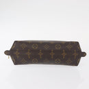 LOUIS VUITTON Monogram Trousse Demi Ronde Cosmetic Pouch M47520 LV Auth 157229-7