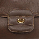 GUCCI Shoulder Bag Leather Brown Gold 001 116 0912 Auth 157232-17