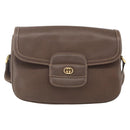 GUCCI Shoulder Bag Leather Brown Gold 001 116 0912 Auth 157232-13