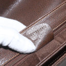 GUCCI Shoulder Bag Leather Brown Gold 001 116 0912 Auth 157232-12