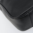 GUCCI Bamboo Shoulder Bag Leather 2way Black Gold 001 2123 1633 Auth 157233-13