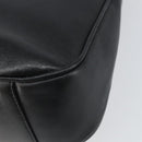 GUCCI Bamboo Shoulder Bag Leather 2way Black Gold 001 2123 1633 Auth 157233-14