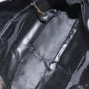 GUCCI Bamboo Shoulder Bag Leather 2way Black Gold 001 2123 1633 Auth 157233-17