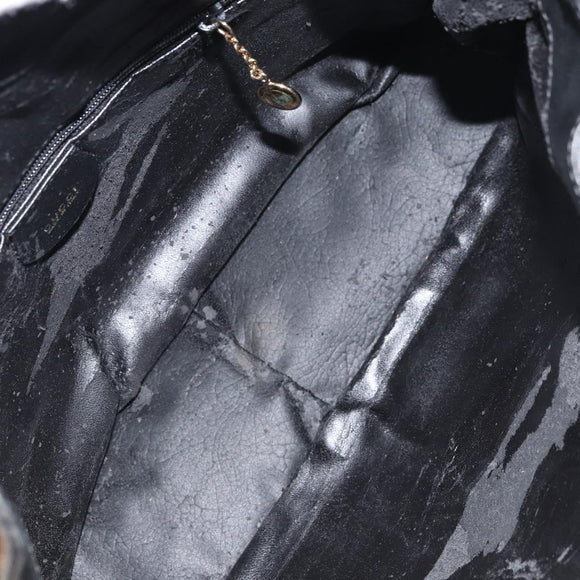 GUCCI Bamboo Shoulder Bag Leather 2way Black Gold 001 2123 1633 Auth 157233