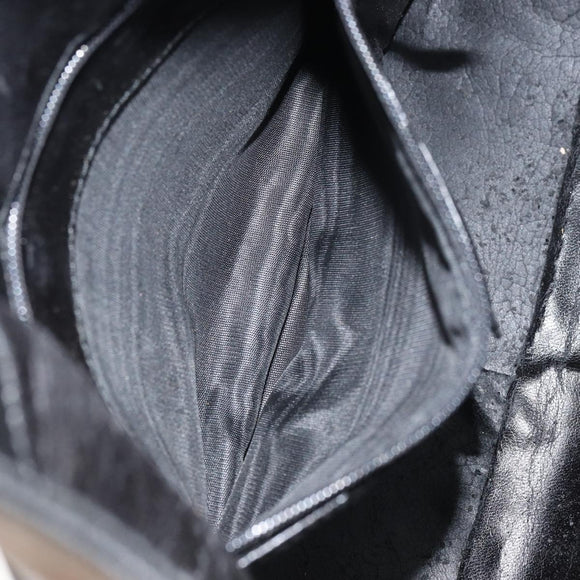 GUCCI Bamboo Shoulder Bag Leather 2way Black Gold 001 2123 1633 Auth 157233