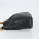 GUCCI Bamboo Shoulder Bag Leather 2way Black Gold 001 2123 1633 Auth 157233-5