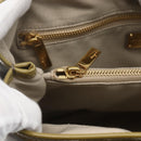 Salvatore Ferragamo Vala Tote Bag Leather Gray Gold Auth 157235-15