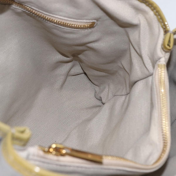 Salvatore Ferragamo Vala Tote Bag Leather Gray Gold Auth 157235