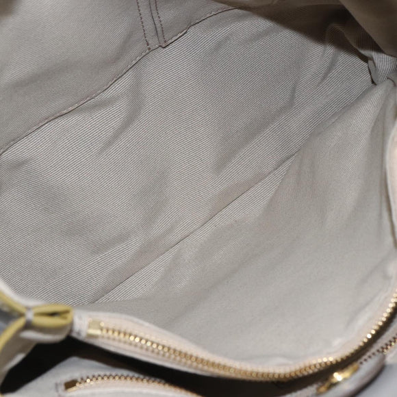 Salvatore Ferragamo Vala Tote Bag Leather Gray Gold Auth 157235