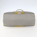 Salvatore Ferragamo Vala Tote Bag Leather Gray Gold Auth 157235-9
