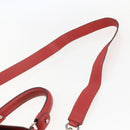 Salvatore Ferragamo Gancini Hand Bag Leather 2way Red Silver Auth 157236-14