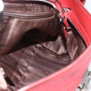 Salvatore Ferragamo Gancini Hand Bag Leather 2way Red Silver Auth 157236-24