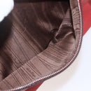 Salvatore Ferragamo Gancini Hand Bag Leather 2way Red Silver Auth 157236-27