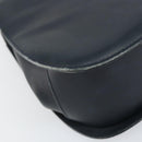 Salvatore Ferragamo Gancini Hand Bag Leather 2way Navy Gold Auth 157237-13