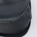 Salvatore Ferragamo Gancini Hand Bag Leather 2way Navy Gold Auth 157237-14