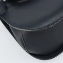 Salvatore Ferragamo Gancini Hand Bag Leather 2way Navy Gold Auth 157237-15