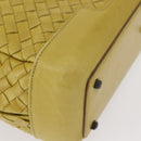 BOTTEGA VENETA INTRECCIATO Hand Bag Leather Yellow Silver Auth 157240-9