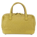 BOTTEGA VENETA INTRECCIATO Hand Bag Leather Yellow Silver Auth 157240-2
