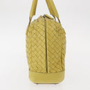 BOTTEGA VENETA INTRECCIATO Hand Bag Leather Yellow Silver Auth 157240-3