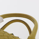 BOTTEGA VENETA INTRECCIATO Hand Bag Leather Yellow Silver Auth 157240-8