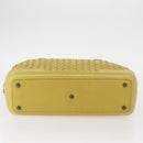 BOTTEGA VENETA INTRECCIATO Hand Bag Leather Yellow Silver Auth 157240-5