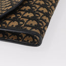 Christian Dior Trotter Canvas Chain Shoulder Bag Navy Gold Auth 157241-10