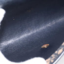 Christian Dior Trotter Canvas Chain Shoulder Bag Navy Gold Auth 157241-17